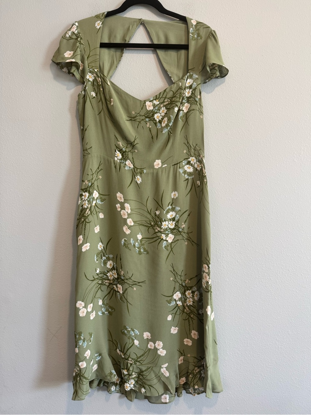 Reformation Rosie Floral Midi Dress Cap Sleeves 10 NEW - Picture 3 of 11